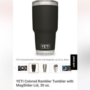 YETI Midnight Black Tumbler 30 oz